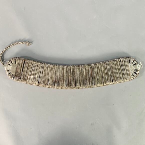 ALEXANDER MCQUEEN Silver Metal Choker Necklace - Picture 3 of 6
